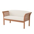 Alaterre Furniture Stamford Eucalyptus Wood Outdoor Bench with Cushions ANSF02EBO